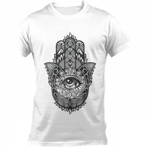 CAMISETA MANO FÁTIMA NEGRA