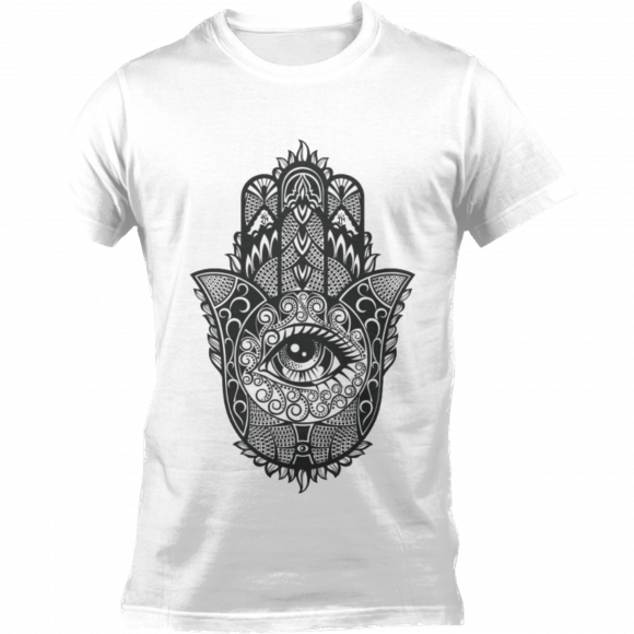 CAMISETA MANO FÁTIMA NEGRA